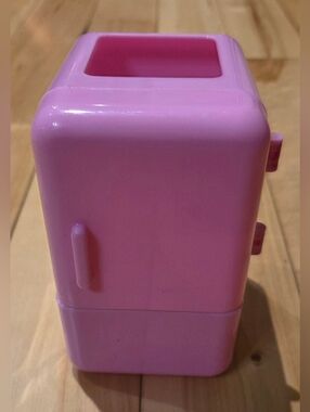 Pink Mini Fridge Pen & Post-It Notes Holder
